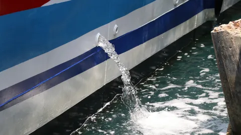 How to deal with a semi submerged boat
